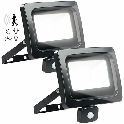 Luminea Mini Projecteur LED étanche 2-pack 50W 4000lm - Publicité Luminea Mini Projecteur LED étanche 2-pack 50W 4000lm - Publicité