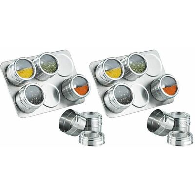 Étageres à épices magnétiques Rosenstein & Söhne - Lot de 2 avec 12 pots - Publicité Étageres à épices magnétiques Rosenstein & Söhne - Lot de 2 avec 12 pots - Publicité