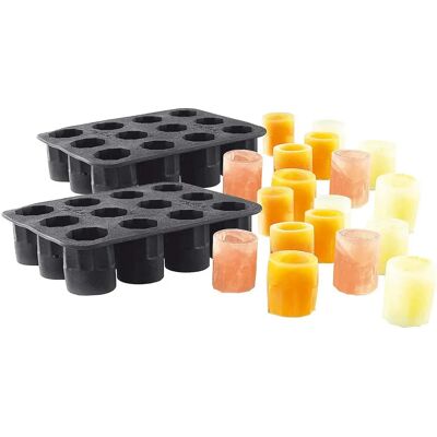Infactory - Silicone - 2-pack - Moules à glaçons - Publicité Infactory - Silicone - 2-pack - Moules à glaçons - Publicité