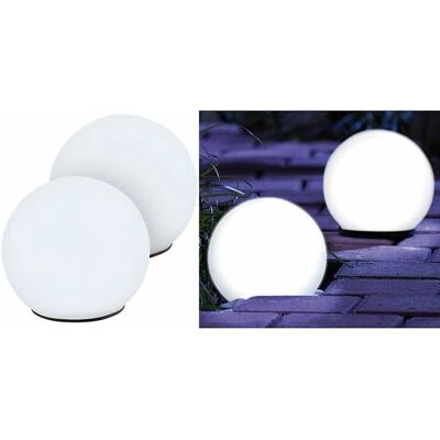 Lunartec Boules LED solaires - Lot de 2 - Publicité Lunartec Boules LED solaires - Lot de 2 - Publicité