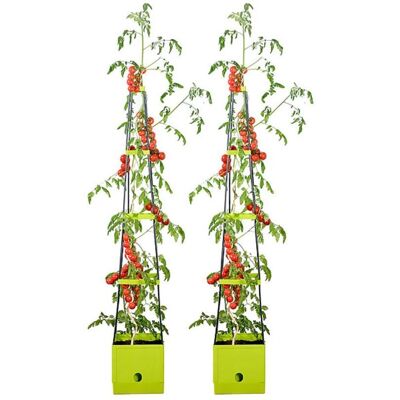 Generic - Pot à plantes empilés - 2-Niveaux - Réservoir 2,5 L - Planter - Publicité Generic - Pot à plantes empilés - 2-Niveaux - Réservoir 2,5 L - Planter - Publicité