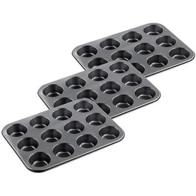 Rosenstein & Söhne - 3 pièces - Anti-adhésif - Muffins Cupcakes - Plaques de cuisson - Publicité Rosenstein & Söhne - 3 pièces - Anti-adhésif - Muffins Cupcakes - Plaques de cuisson - Publicité