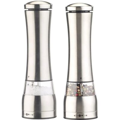 Rosenstein & Söhne Moulins Poivre et Sel Électriques Inox 21,5 cm - Publicité Rosenstein & Söhne Moulins Poivre et Sel Électriques Inox 21,5 cm - Publicité