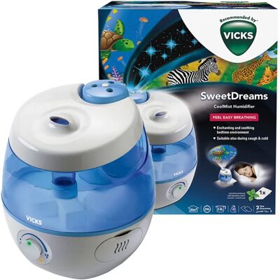 Vicks Sweetdreams Umidificatore a Nebbia Fredda con Proiettore Vicks Sweetdreams Umidificatore a Nebbia Fredda con Proiettore
