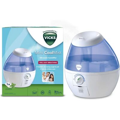 Humidificateur à brume fraîche Vicks Mini sans filtre - Publicité Humidificateur à brume fraîche Vicks Mini sans filtre - Publicité