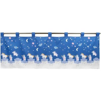 Delindo Lifestyle Einhorn Blau Mikrofaser Gardine - Fenster Gardine Delindo Lifestyle Einhorn Blau Mikrofaser Gardine - Fenster Gardine