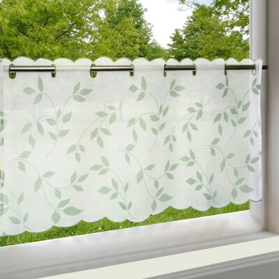 Delindo Lifestyle Blätter Weiß Voile Gardine - Gardinen Delindo Lifestyle Blätter Weiß Voile Gardine - Gardinen