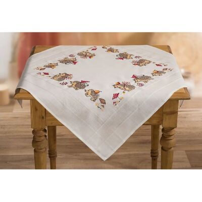 buttinette Stickset Igelchen mit Fliegenpilz 85x85 cm - Tischdecke buttinette Stickset Igelchen mit Fliegenpilz 85x85 cm - Tischdecke