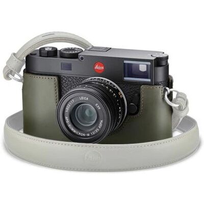 Leica M11 Olive Leather Camera Half Case - Camera Case Leica M11 Olive Leather Camera Half Case - Camera Case