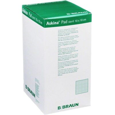 Askina Pad Nicht Haftende Wundauflage - 10x10cm - 100 St Askina Pad Nicht Haftende Wundauflage - 10x10cm - 100 St