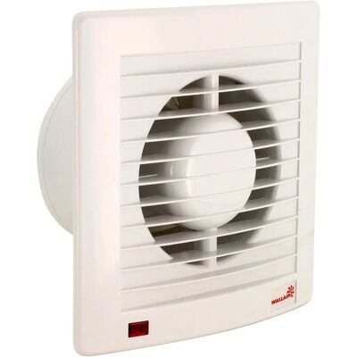 Wallair W-Style 100 Ventilator - Muur- en plafondventilator - 95 m³/h Wallair W-Style 100 Ventilator - Muur- en plafondventilator - 95 m³/h