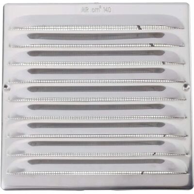 Wallair rustfrit stål ventilationsgitter - 12,5 cm - Firkantet 150x150 - Med låsemekanisme Wallair rustfrit stål ventilationsgitter - 12,5 cm - Firkantet 150x150 - Med låsemekanisme