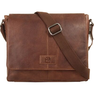 BODENSCHATZ Leder Messenger Tasche - Klassisches, Strukturiertes Design BODENSCHATZ Leder Messenger Tasche - Klassisches, Strukturiertes Design