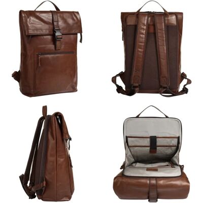 Sansibar Echtes Leder Laptoprucksack - Retro Casual Tasche Sansibar Echtes Leder Laptoprucksack - Retro Casual Tasche