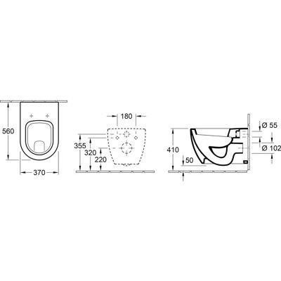 Villeroy & Boch WC Suspendu - Blanc, Ovale, 3/6L - Céramique Sanitaire - Publicité Villeroy & Boch WC Suspendu - Blanc, Ovale, 3/6L - Céramique Sanitaire - Publicité