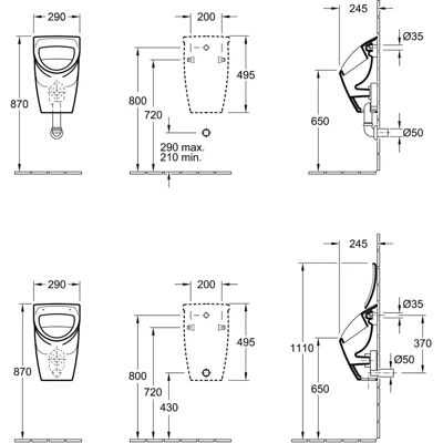 Villeroy & Boch O.novo capac de urinal compact - Capac Villeroy & Boch O.novo capac de urinal compact - Capac