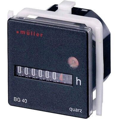 Compteur d'heures Muller BG 40.17 - Montage panneau 45x45mm 7 chiffres Compteur d'heures Muller BG 40.17 - Montage panneau 45x45mm 7 chiffres