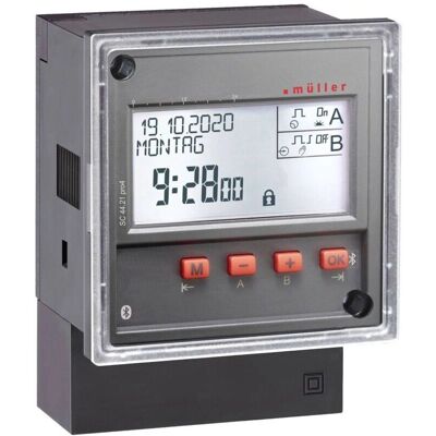 Müller SC 44.21 pro4 Digitaler Timer für DIN-Schiene 230V 16A/250V Müller SC 44.21 pro4 Digitaler Timer für DIN-Schiene 230V 16A/250V