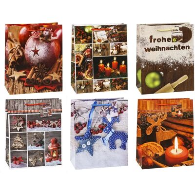 TSI Stora Julklappspåsar - Set av 12 med Festliga Motiv TSI Stora Julklappspåsar - Set av 12 med Festliga Motiv
