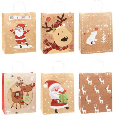 TSI Sacchetti Regalo Serie 1.6 - Carta Kraft, 12 pz TSI Sacchetti Regalo Serie 1.6 - Carta Kraft, 12 pz