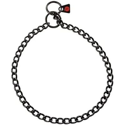 Collare per Cani HS Sprenger Nero 45cm Acciaio Inossidabile - Anello Lungo Collare per Cani HS Sprenger Nero 45cm Acciaio Inossidabile - Anello Lungo