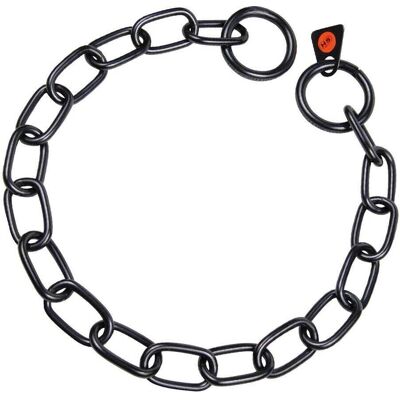 Hs Sprenger Dog Collar - 50cm Stainless Steel Links - Black - Dog Collar Hs Sprenger Dog Collar - 50cm Stainless Steel Links - Black - Dog Collar