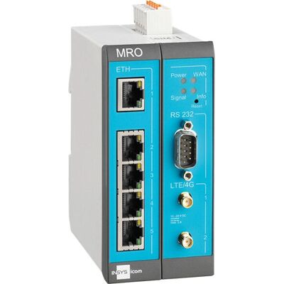 Insys Microelectronics MRO-L200 Router - 10/100/1000Gbps Ethernet - LTE - Grau Insys Microelectronics MRO-L200 Router - 10/100/1000Gbps Ethernet - LTE - Grau