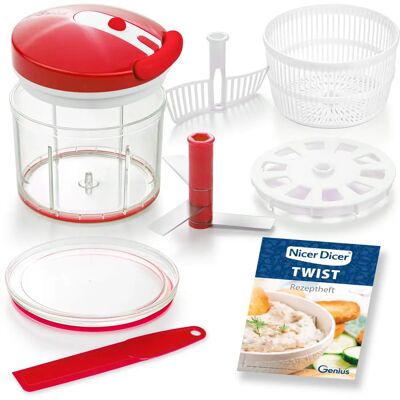 Nicer Dicer Twist - Gemüseschneider Set 9-tlg., Rot Nicer Dicer Twist - Gemüseschneider Set 9-tlg., Rot