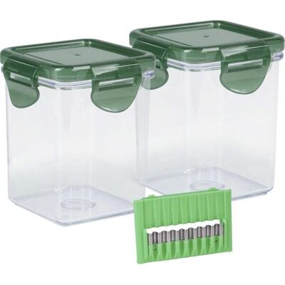 Genius A34268 Contenedor de Alimentos - Cuadrado 0,32L Verde Genius A34268 Contenedor de Alimentos - Cuadrado 0,32L Verde