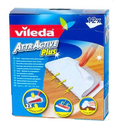 Pacote de recarga Vileda Attractive Plus para toalhas descartáveis Pacote de recarga Vileda Attractive Plus para toalhas descartáveis