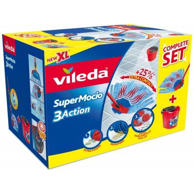 Vileda VI151879 Wischkopf - Mop und Eimer-Set Vileda VI151879 Wischkopf - Mop und Eimer-Set