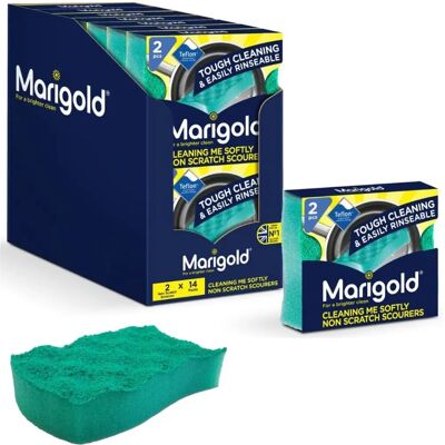 Marigold Green Non-Scratch Scourer - Cleaning - 14 Packs Marigold Green Non-Scratch Scourer - Cleaning - 14 Packs