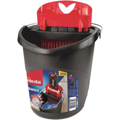 Seau Ultramax Vileda - 10L Plastique, Noir & Rouge - Système de Nettoyage - Publicité Seau Ultramax Vileda - 10L Plastique, Noir & Rouge - Système de Nettoyage - Publicité