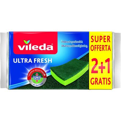 Esponja de Limpeza Ultra Fresh Vileda - Cozinha, Verde Esponja de Limpeza Ultra Fresh Vileda - Cozinha, Verde