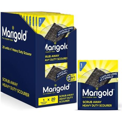 Marigold Heavy Duty Stainless Steel Scourer - 20 Pack Marigold Heavy Duty Stainless Steel Scourer - 20 Pack