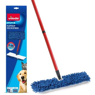 Vileda Pet Pro Flip Mop - Mopa de Microfibra para Cães e Animais Vileda Pet Pro Flip Mop - Mopa de Microfibra para Cães e Animais