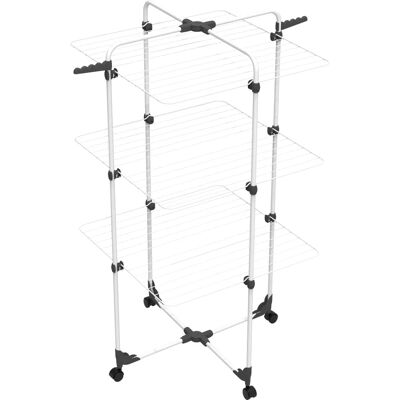 Stendibiancheria modulare Vileda - 3 livelli - Acciaio - Bianco e grigio Stendibiancheria modulare Vileda - 3 livelli - Acciaio - Bianco e grigio