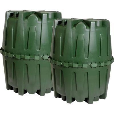 4rain Herkules 3200l Grüner Regenwassertank-Set 4rain Herkules 3200l Grüner Regenwassertank-Set