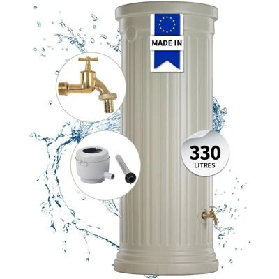 Réservoir d'eau de pluie Garantia 330L - Plastique recyclé, UV résistant - Publicité Réservoir d'eau de pluie Garantia 330L - Plastique recyclé, UV résistant - Publicité