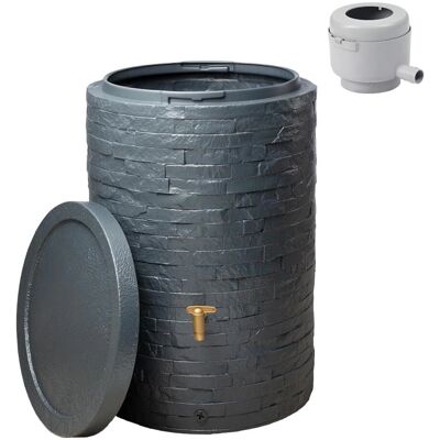 Réservoir d'eau de pluie Arondo 250L Graphite - Sécurisé pour enfants - Résistant aux intempéries - Publicité Réservoir d'eau de pluie Arondo 250L Graphite - Sécurisé pour enfants - Résistant aux intempéries - Publicité