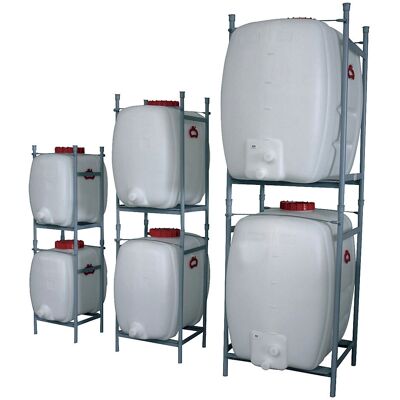 Kaiserkraft Stapelbarer Regal - 300L - Stahl, Silbergrau Kaiserkraft Stapelbarer Regal - 300L - Stahl, Silbergrau