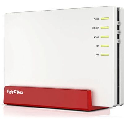 Routeur sans fil FRITZ!Box 7583 VDSL - Ethernet Gigabit double bande - Blanc & Rouge - Publicité Routeur sans fil FRITZ!Box 7583 VDSL - Ethernet Gigabit double bande - Blanc & Rouge - Publicité