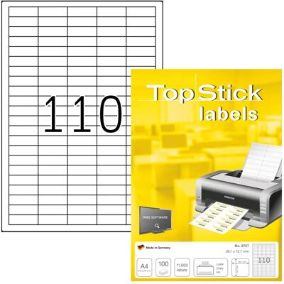 Etykiety papierowe TopStick - 38,1x12,7mm, Zestaw 2 Etykiety papierowe TopStick - 38,1x12,7mm, Zestaw 2