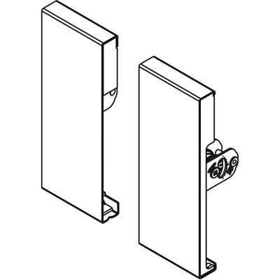 Connecteur frontal argenté Hettich - 126mm - Type de meuble Connecteur frontal argenté Hettich - 126mm - Type de meuble