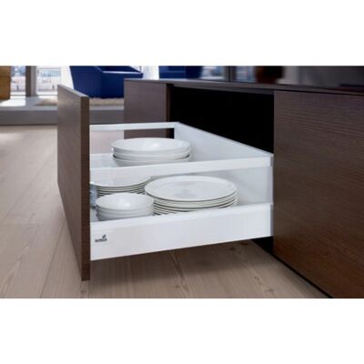 HETTICH Connecteur Arcitech Blanc - 218 mm - Système de tiroirs - Publicité HETTICH Connecteur Arcitech Blanc - 218 mm - Système de tiroirs - Publicité