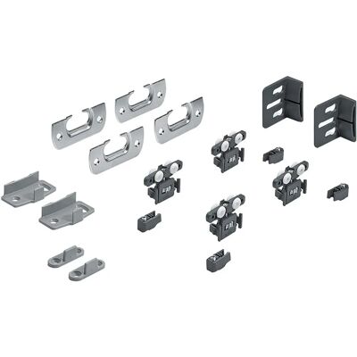 Hettich - Juego de herrajes para puertas correderas - SysLine S - 15kg Hettich - Juego de herrajes para puertas correderas - SysLine S - 15kg