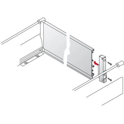 Hettich - Pared trasera Innotech 2m H.144 - Plata - Pared Trasera Hettich - Pared trasera Innotech 2m H.144 - Plata - Pared Trasera