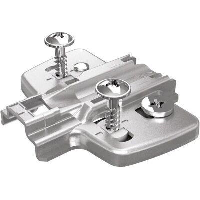 Hettich - Placa de montaje niquelada de 10mm - Placa para montaje adhesivo Hettich - Placa de montaje niquelada de 10mm - Placa para montaje adhesivo