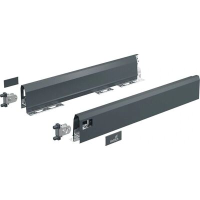HETTICH Hettich ArciTech Schubladensatz - 94mm H. - 450mm L. - Anthrazit - Schubladenbefestigungen HETTICH Hettich ArciTech Schubladensatz - 94mm H. - 450mm L. - Anthrazit - Schubladenbefestigungen