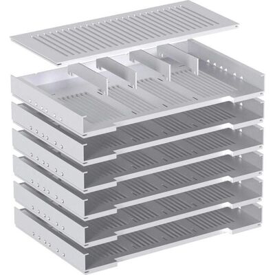 Hettich - Systema Top 2000 Formularablage - 6 Fächer - Aluminium Hettich - Systema Top 2000 Formularablage - 6 Fächer - Aluminium